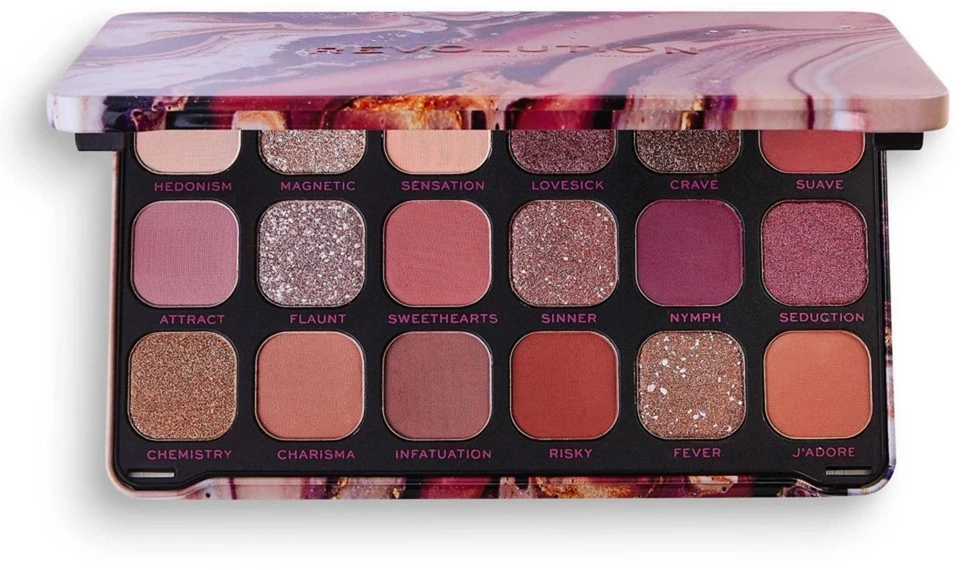 Makeup revolution „Revolution Make Up Forever Flawless“ akių šešėlių paletė „Allure 19“, 8 g