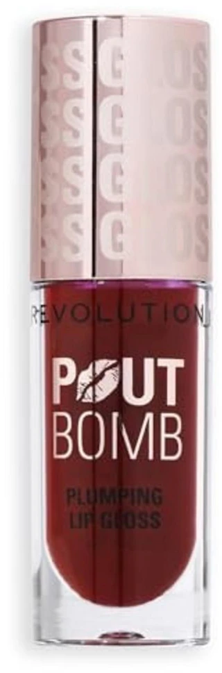 Makeup Revolution Plump & Shine Plumping Lūpų blizgis Jelly Berry Mauve 4.6 ml