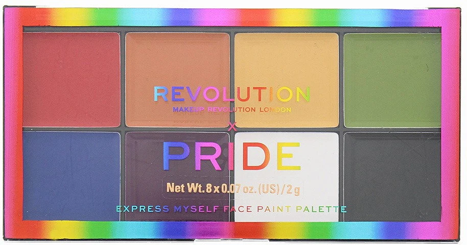 „Makeup Revolution Pride Express Myself“ veido paletė, 8 atspalviai, 16 g
