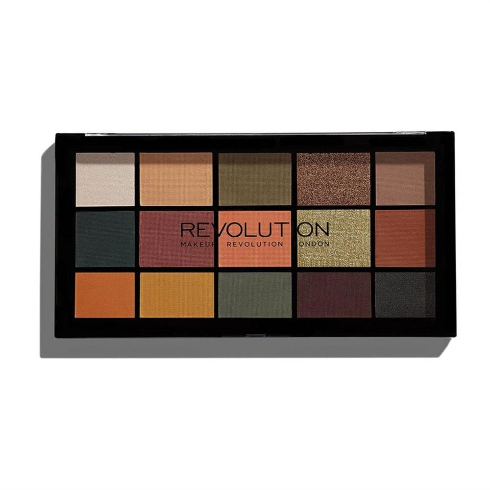 „Makeup Revolution Reloaded“ veganiškų akių šešėlių paletė „Iconic Division“, 15 vnt. 16,5 g