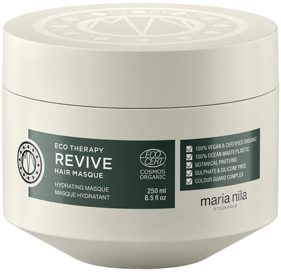 Maria Nila Eco Therapy Revive plaukų kaukė be žiaurumo, kreminio drėkinamoji kaukė, 250 ml