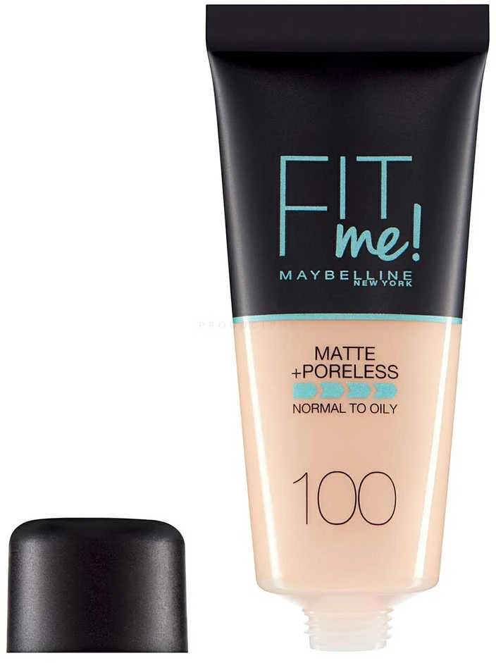 Maybelline Fit Me Matte & Poreless 100 Warm Ivory Vamzdelis Skystis 30 ml