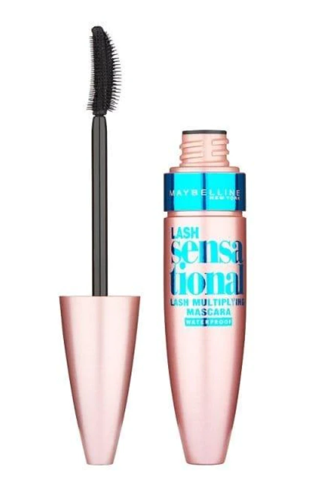 Maybelline Lash Sensational vandeniui atsparus blakstienų tušas su elastomeriniu dvipusiu lenktu šepetėliu 9,5ml
