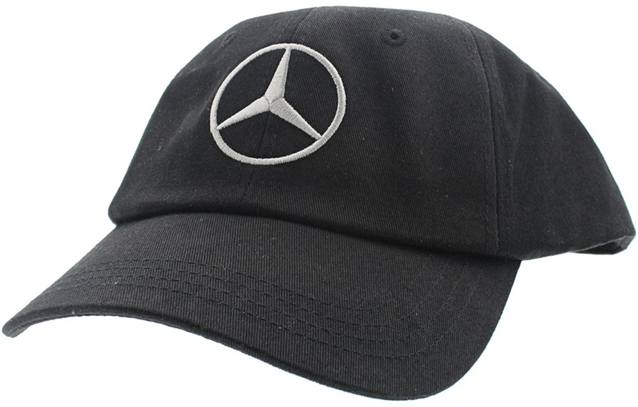 Mercedes-Benz, Juodas Cap, Logo Detail, Rubber Cap, Juodas