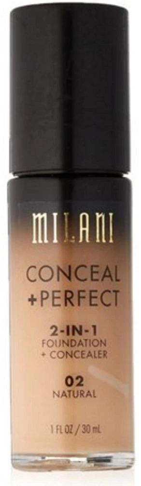 Milani „Conceal + Perfect“ skystas makiažo pagrindas ir kaukė 2-in-1, 02 Natural, 30 ml