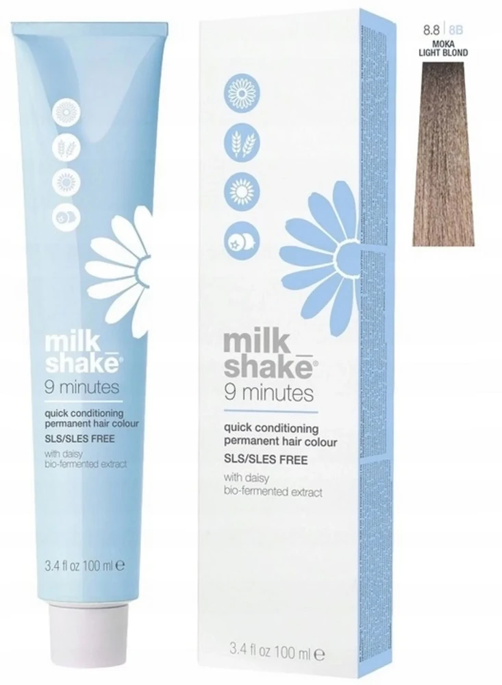 Milk Shake 9 Minutes amino acid complex Permanent Hair Dye 8.8 Moka Light Blond, 100 ml