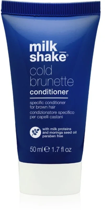 „Milk Shake Cold Brunette“ drėkinamoji plaukų kondicionierė tamsiaplaukėms, 50 ml