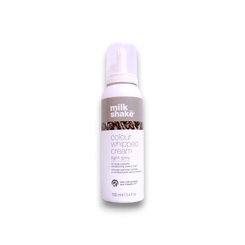 Kondicionuojančios dažomosios putos MILK SHAKE Colour whipped cream ,,Light grey", 100m
