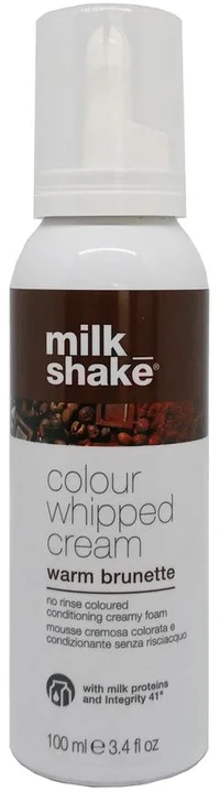 Kondicionuojančios dažomosios putos MILK SHAKE Colour whipped cream ,,Warm Brunette", 100m
