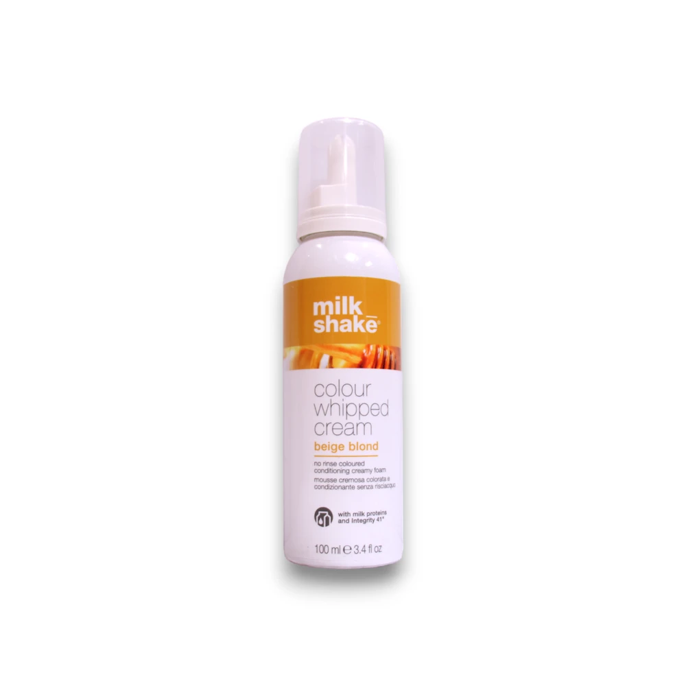 Kondicionuojančios dažomosios putos MILK SHAKE Colour whipped cream ,,Beige Blond", 100m