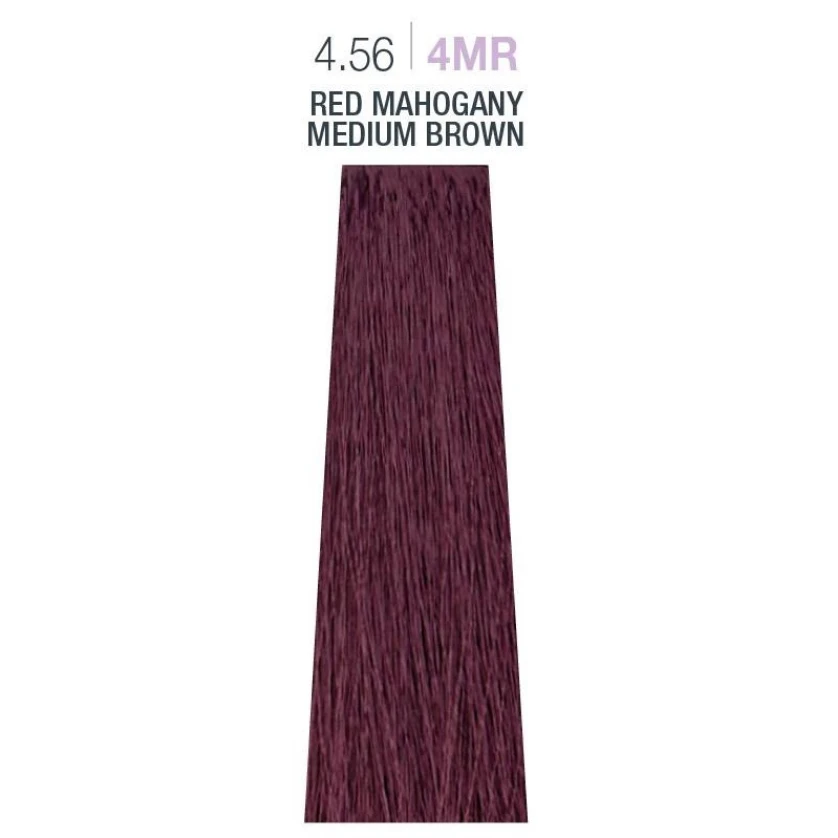 Milk Shake dažų atspalvio pavyzdys 4.56 Red Mahogany Medium