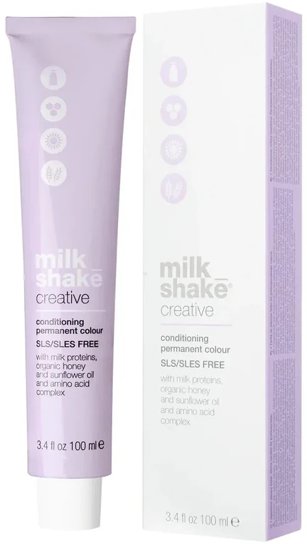 Milk Shake Creative SLS/SLES-Free Permanent Hair Dye 7.117AA Intense Ash Medium Blond, 100 ml