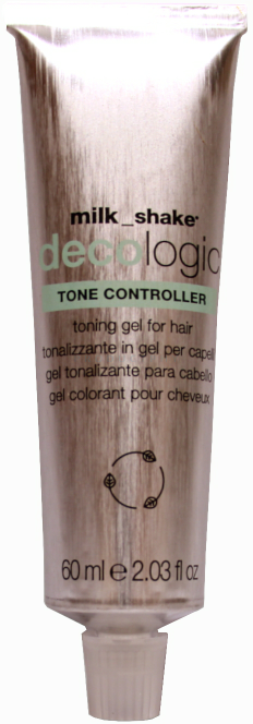Milk Shake Pieno kokteilis „Decologic Tone Controller“ šilko baltymų plaukų dažai „Kreminis Toneris Ametisto pilka“ šviesintiems plaukams, 60 ml