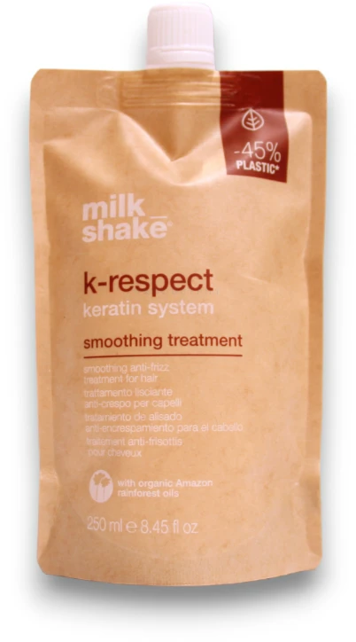 Milk Shake Pieno kokteilis K-Respect keratino plaukų kreminis tiesinimo priemonė, 250 ml