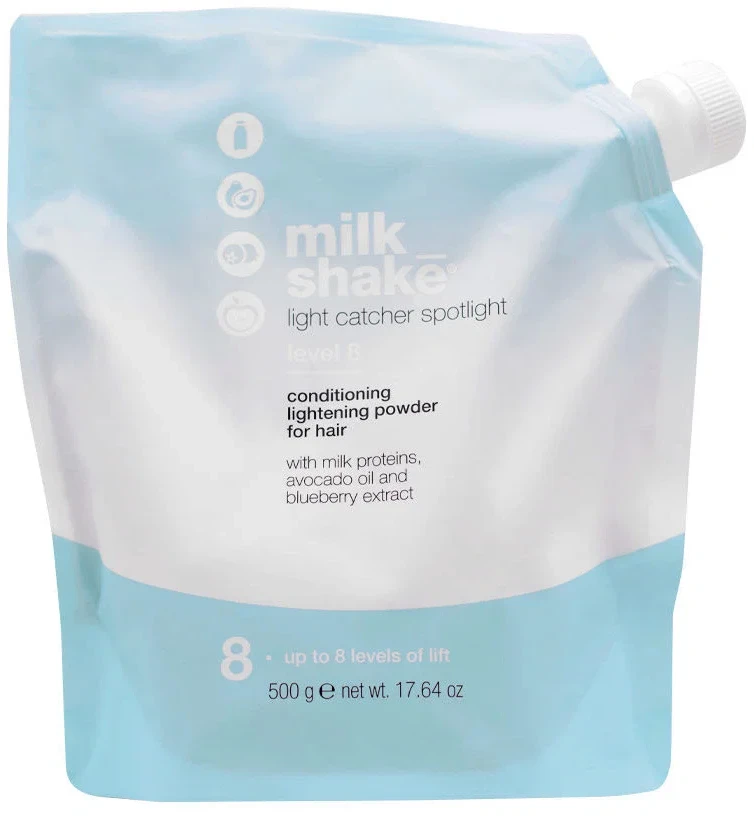 Milk Shake Light Catcher, oksidatorius plaukų šviesinimui iki 8 atspalvių, milteliai, 500g
