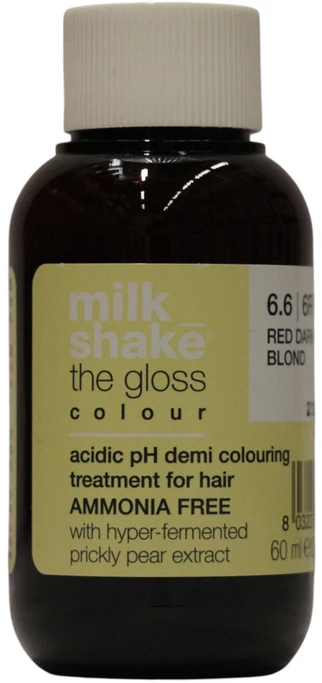 Milk Shake The Gloss Acidic pH Demi-Permanent Colour Demi-Permanent Hair Dye 6.6 Raudona Dark Skirtas šviesiems plaukams, 60 ml