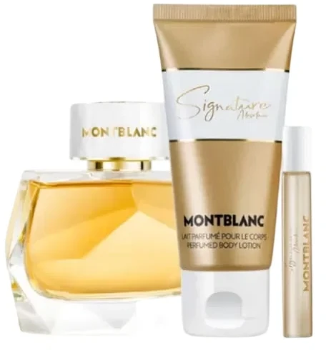 Mont Blanc Montblanc rinkinys: Signature Absolue Parfum, Moterims, 90 ml + Signature Absolue EDP, Moterims, 7,5 ml * Miniatiūrinis + Signature Absolue All Over The Body, 100 ml Moterims
