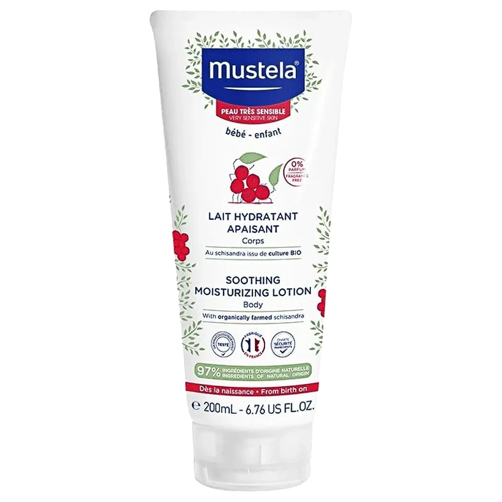 "Mustela labai jautrią odą raminantis drėkinamasis losjonas 200ml