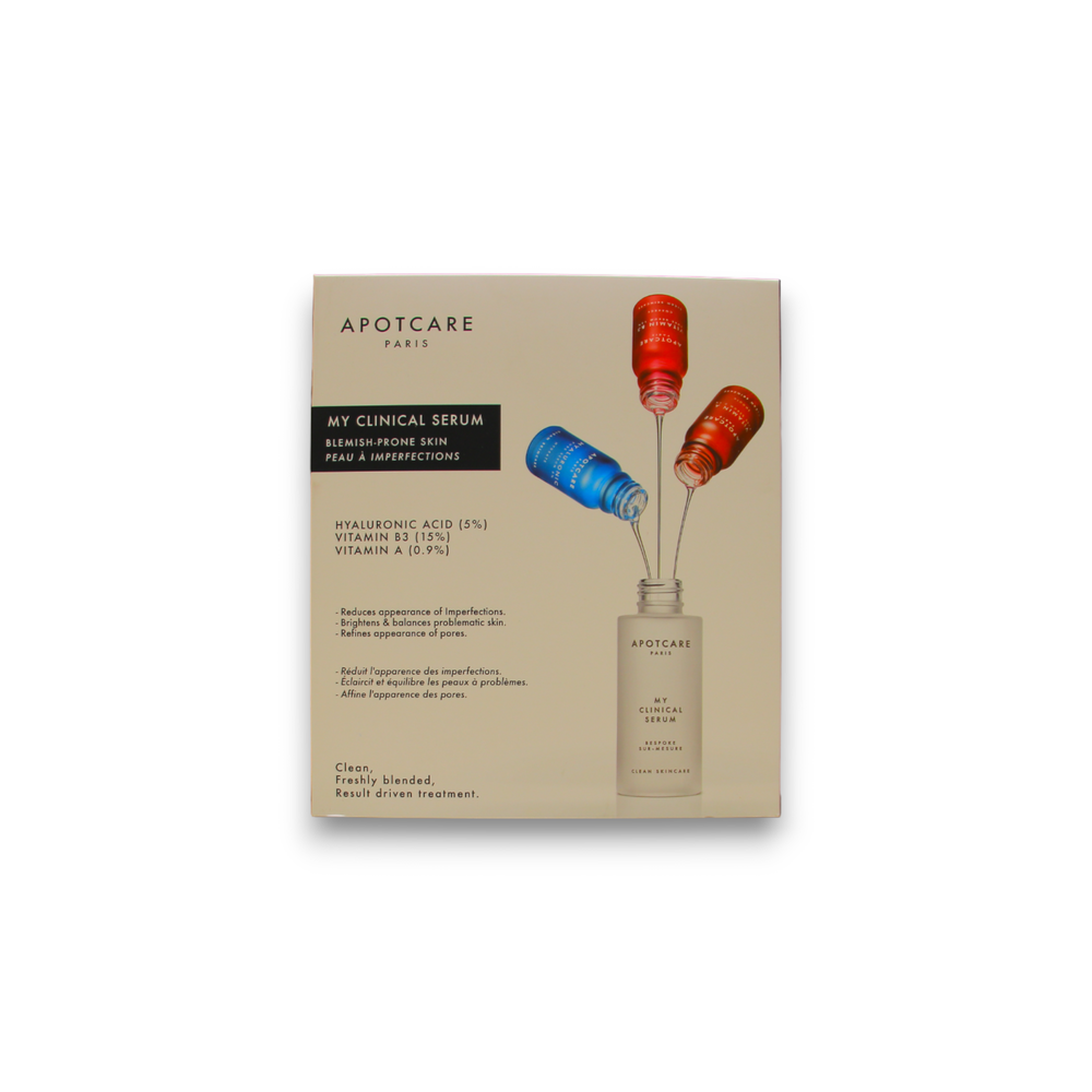 Mano klinikinis serumų rinkinys „Apotcare“: vitamino B3 serumas veidui nuo paraudimo, 10 ml + vitamino A retinoidinis serumas veidui nuo raukšlių, 10 ml + hialurono rūgštis. Dieninis ir naktinis serumas veidui nuo senėjimo, 10 ml.