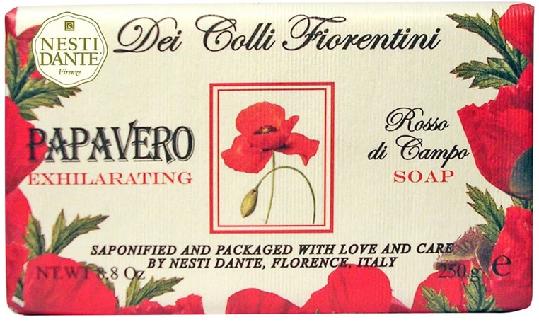 Nesti Dante Dei Colli Fiorentina Triple Milled Vegetal Soap Papavero 250 g