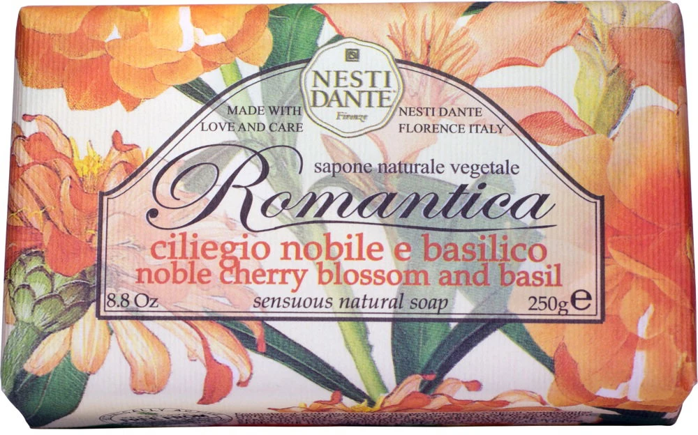 Basil Nesti Dante Romantica natūralus muilas vyšnių žiedai 250 g
