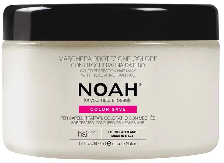 Noah 2.4. Hair Mask With Rice Phytokeratine Spalvą tausojanti kaukė dažytiems plaukams, 500 ml
