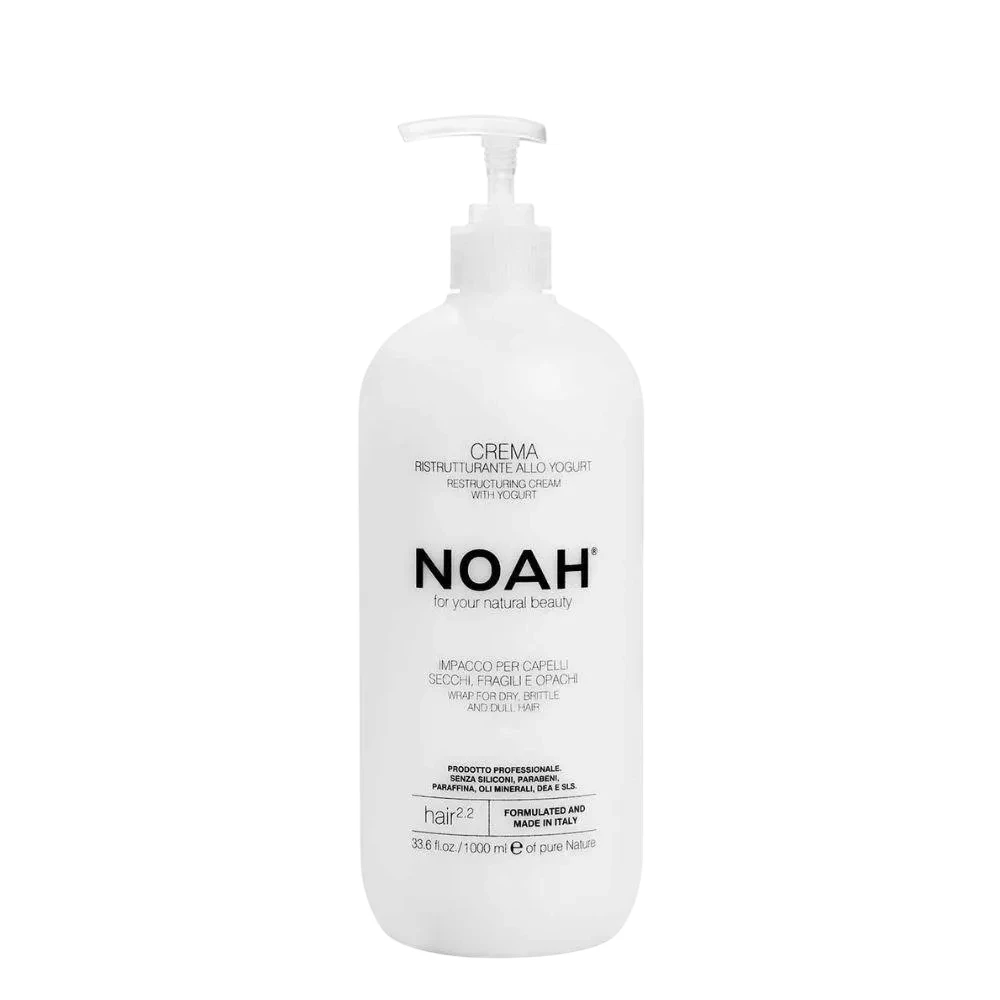 Noah 2.2. Restructuring Kreminis With Yogurt Atstatomoji kaukė sausiems ir pažeistiems plaukams, 1000 ml