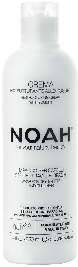 Noah 2.2. Restructuring Kreminis With Yogurt Atstatomoji kaukė sausiems ir pažeistiems plaukams, 250 ml