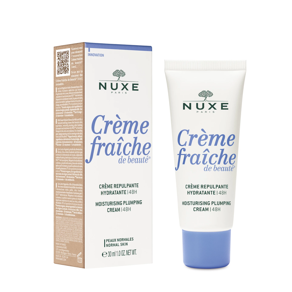 NUXE 48 val. drėkinantis kremas normaliai odai „Crème Fraîche® de Beauté 48H Moisturizing Plumping cream for normal skin“, 30 ml