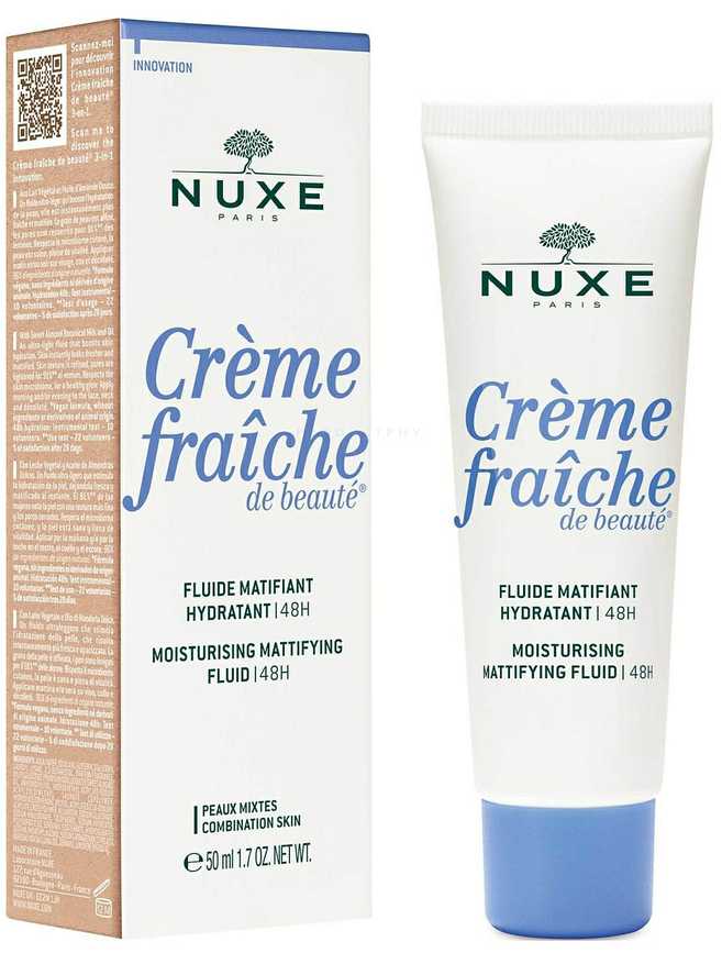 NUXE Creme Fraiche de Beauté drėkinamasis matinį efektą suteikiantis dieninis kremas moterims, 50 ml