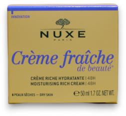 NUXE 48 val. drėkinantis tirštos konsistencijos kremas sausai odai „Crème Fraîche® de Beauté 48H Moisturizing Rich cream for dry skin“, 50 ml