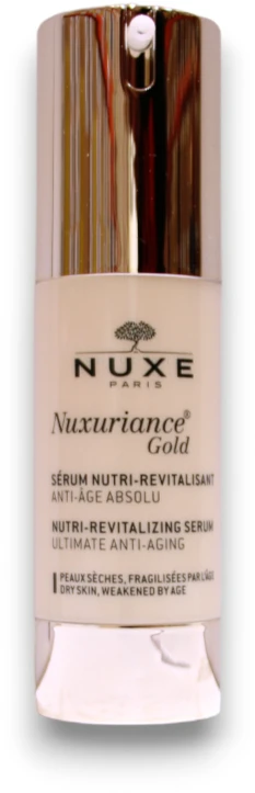 Nuxe Maitinamasis-gaivinamasis maksimaliai nuo senėjimo saugantis serumas „Nuxuriance® Gold Nutri-revitalizing serum ultimate anti-aging“, 30 ml