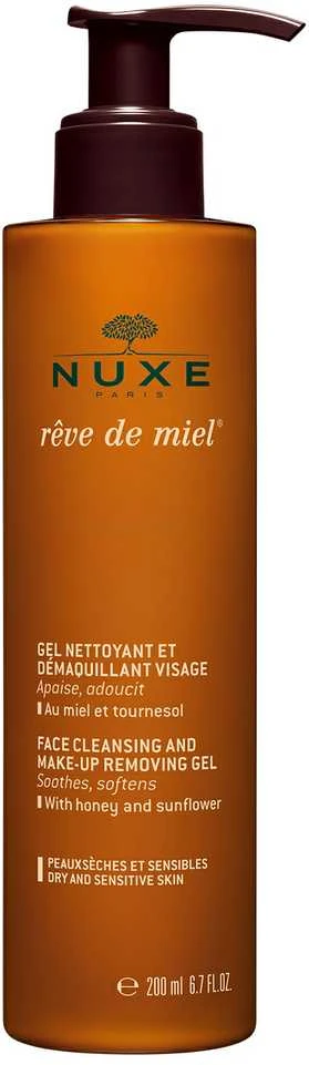 Nuxe Makiažą valanti veido želė „Rêve de Miel® Face cleansing and make-up removing gel“, 200 ml