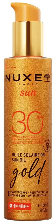 „Nuxe Sun“ itin stiprios apsaugos auksinis aliejus nuo saulės SPF30, 150 ml