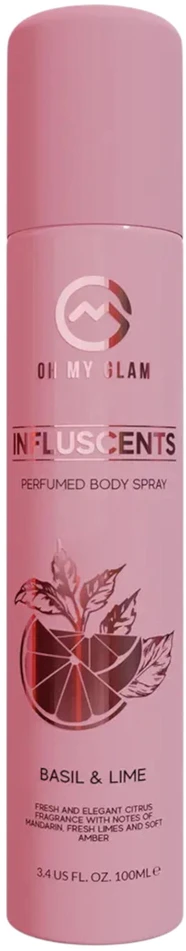 Oh My Glam Influscents Body Purškiklis Lime Basil & Mandarin, 100 ml