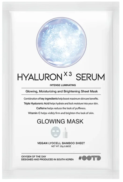 OOTD HYALURON X3 SERUM GLOWING veido kaukė, 25 g