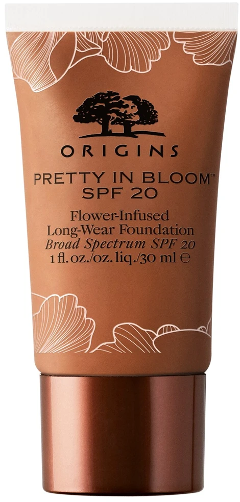 „Origins Pretty In Bloom“ ilgai išliekantis kreminis makiažo pagrindas Nr. 700 labai gilus neutralus SPF 20, 30 ml