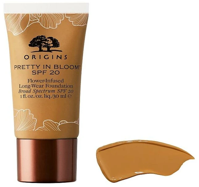 „Origins Pretty In Bloom“ ilgai išliekantis kreminis makiažo pagrindas Nr. 530 Medium Deep Warm SPF 20, 30 ml