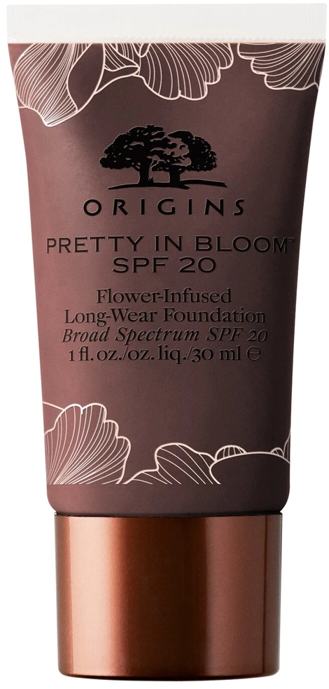 „Origins Pretty In Bloom“ ilgai išliekantis kreminis makiažo pagrindas „740 Very Deep Cool SPF 20“, 30 ml