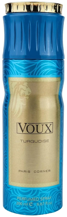 Paris Corner Voux Turquoise Dezodorantas Purškiklis Unisex, 200 ml