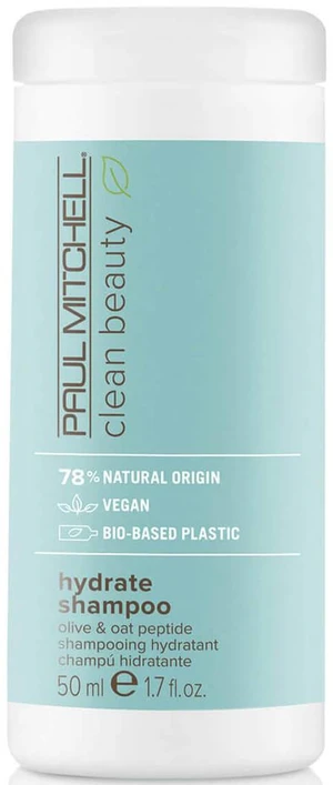 Paul Mitchell Clean Beauty Hydrate veganiškų plaukų šampūnas „Balances Moisture“, 50 ml