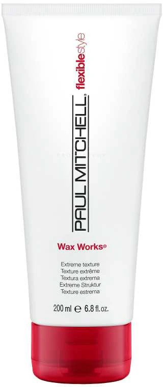 Paul Mitchell Flexible Style Wax Works plaukų formavimo gelis be parabenų, suteikiantis ryškumo ir tekstūros, 200 ml