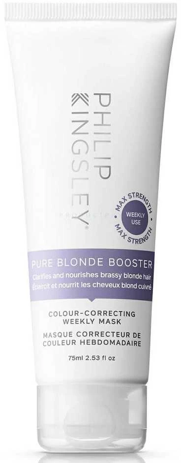 Philip Kingsley Pure Skirtas šviesiems plaukams Booster Hair Treatment Kreminis Mask Moisturizing & Gaivinantis Weekly, 75 ml
