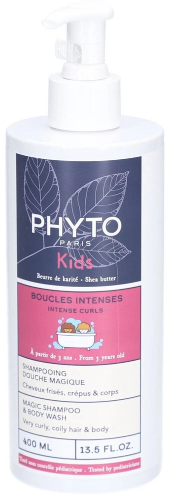 Phyto Intense Curls Kids Magic Šampūnas & Kūno prausiklis, 400 ml