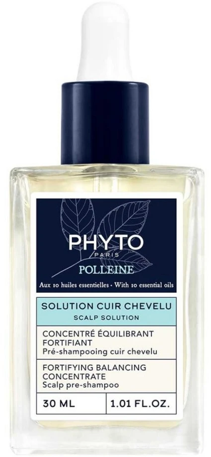 Phyto Polleine Balancing And Fortifying Concentrate Scalp Pre-Šampūnas koncentratas plaukams, 30 ml