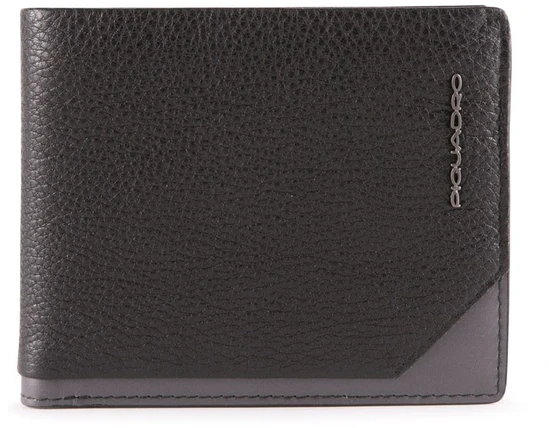 Piquadro, Tallin, Leather Wallet, 42023100, Juodas, For Men