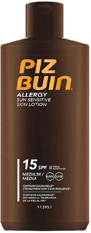 Antialerginis losjonas nuo saulės Piz Buin, SPF15, 200 ml