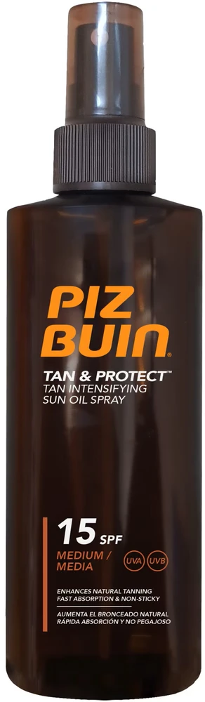 Įdegį skatinantis apsauginis purškiklis Piz Buin Tan And Protect Tan Accelerating Oil Spray, SPF 15, 150 ml