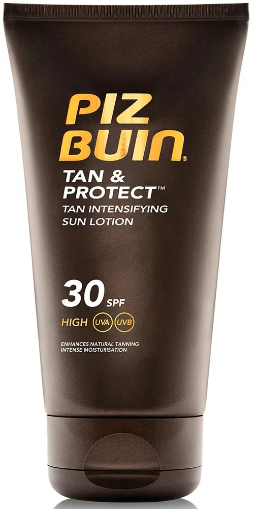 Įdegį spartinantis apsaugos nuo saulės losjonas Piz Buin Tan And Protect SPF 30, 150 ml