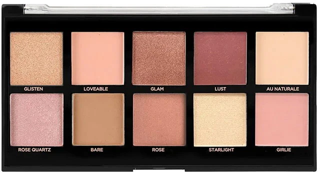 Profusion Cosmetics Profusion 10 Shade Palette Bare Rose, 16 g